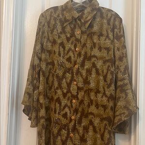 Leopard Print Long Sleeve Dress